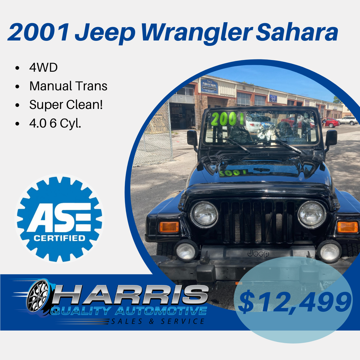2001 Jeep Wrangler Sahara - Harris Quality Automotive